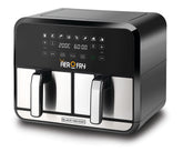 Black+Decker Digital Dual Zone Air Fryer 1700W 4L+4L Capacity, Frying, Grilling, Broiling, Roasting, and Baking, DZAF1700